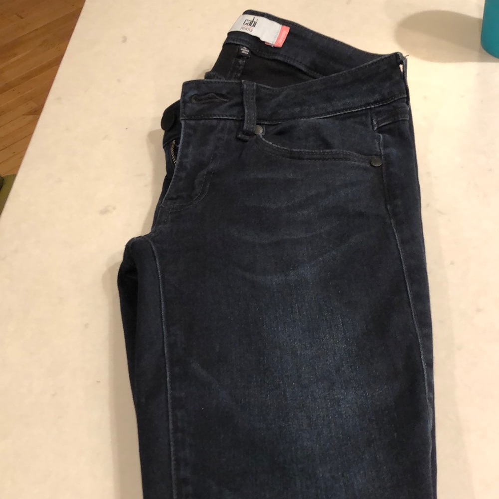 Distressed dark denim super soft!